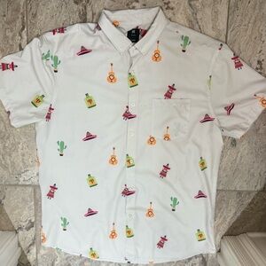 Size XL Men's White fiesta  Patterned Shirt